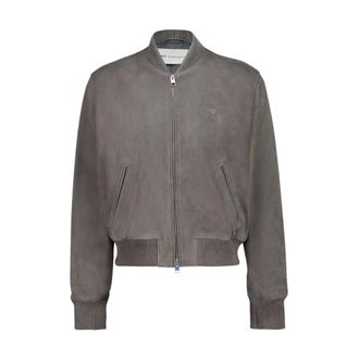 Ami Heren, Jassen, Grijs, Maat: XL Leer