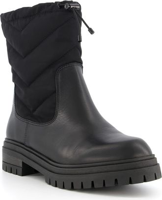 Dune London Womens Ladies Prove - Padded Ankle Boots - Black Leather - Size UK 5
