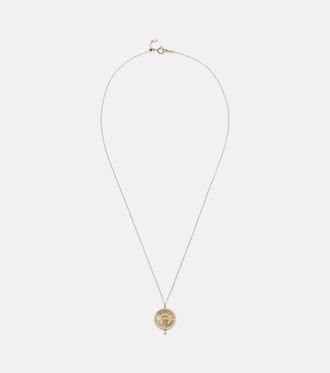 Pers&eacute;e Lucky Charm Horseshoe 18kt gold necklace with diamonds