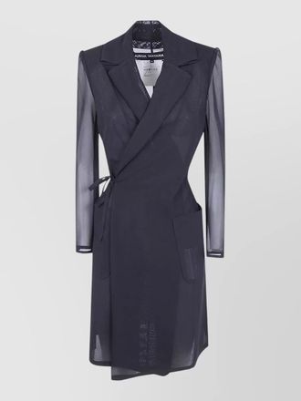 Junya Watanabe long doublebreasted coat lapel collar belt