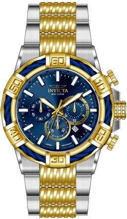 Invicta Bolt 49903 Heren Horloge - Quartz Uurwerk - Roestvrij Staal met blauwe Wijzerplaat - 51mm