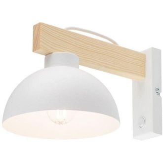 Luminosa Light Designs Tk-lighting OSLO 4962 Applique Murale Bianco Marrone Vintage
