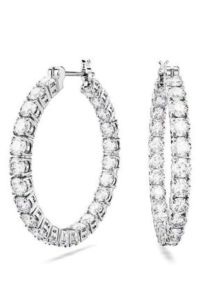 Swarovski Matrix Tennis Hoop Earrings at Nordstrom