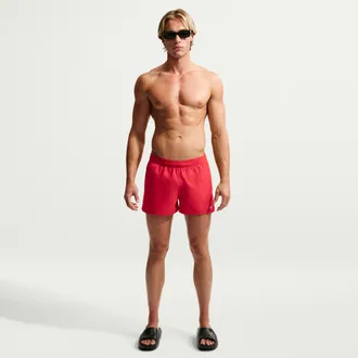 Nike Mens Swim Breaker Essential 3 Brief-Lined Volley Short in Red | NESSF561-614