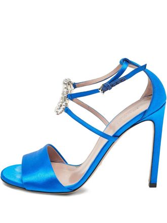 Gucci 120 mm sandalen met kristallen - Blauw