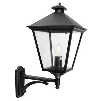 Netlighting Turin Grande 1 Light Outdoor Wall Lantern Light Black IP54 E27
