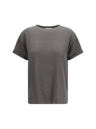 Brunello Cucinelli Womens T-Shirt Cashmere Lead Blend T-Shirts & Jerseys