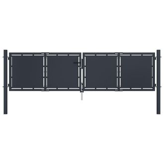 Berkfield Home Garden Gate Steel 300x75 cm Anthracite