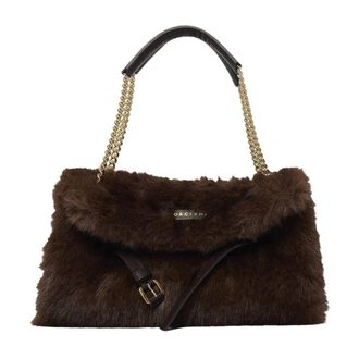 Orciani Venus S Furry - Dames - Schoudertassen - Bruin - ONE Size - Leer - Tassen