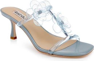 Badgley Mischka Xyra T-Strap Sandal in Ice at Nordstrom, Size 5.5