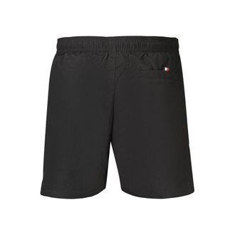 Tommy Hilfiger Logo-Embroidered Drawstring Swim Shorts - Black