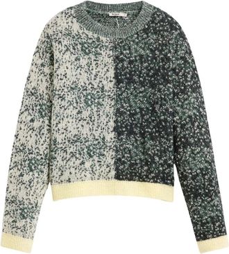 Desigual Jers_Earth Sweater - Dames - Ronde hals truien - Groen - XS - Wol - Truien & Vesten