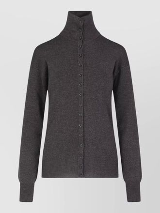 Christophe Lemaire high neck long sleeve top ribbed cuffs
