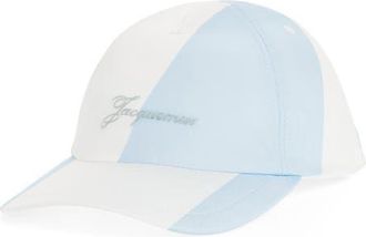 Jacquemus La Casquette Baluchon Baseball Cap in Print Maxi Stripes Diagon at Nordstrom, Size 60