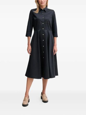 Barbour Saffron midi dress - women - Cotton - 12 - Blue