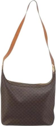 Celine Pre-owned Shoulder Bags, female, Brown, Size: ONE SIZE Pre-owned Vintage Canvas Shoulder Bag