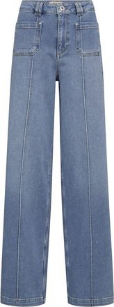 Mos Mosh Wide Jeans - Dames - Loose Fit Jeans - Blauw - W28 - Jeans