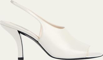 Toteme Contour Naplack Leather Slingback Pumps