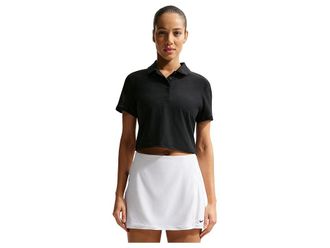 Nike Victory Dri-FIT Short Sleeve Cropped Golf Polo Womens Clothing Black/White : 2XL (US 20-22), Polyester/Spandex