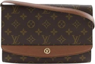 Louis Vuitton Tweedehands Canvas Louis Vuitton tassen - Dames - Vintage Schoudertas - Bruin - ONE Size - Vintage