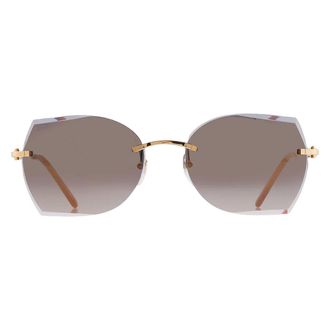 Cartier C Decor Bronze Irregular Ladies Sunglasses CT0004RS 001 60