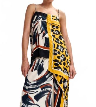 Essentiel Josette Two Print Slip Top In Multicolor