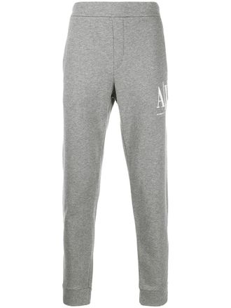 A|X Armani Exchange logo embroidered track pants - Grey