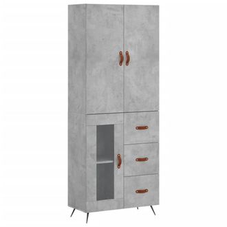 Berkfield Home Highboard Concrete Grey 69.5x34x180 cm Engineered Wood