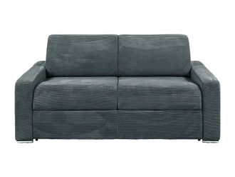 VENTE-UNIQUE.COM Sof&aacute; cama terciopelo 3 plazas gris antracita 194x223cm