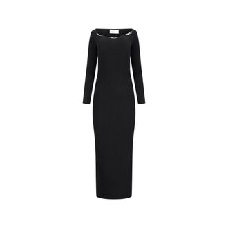 Giuseppe Di Morabito Knitted Dresses, female, Black, Size: XS Abito a coste sottili