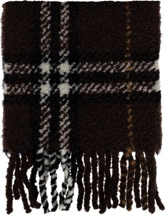 Burberry Wol sjaal - unisex - Wintersjaals - Bruin - ONE Size - Wol - Accessoires