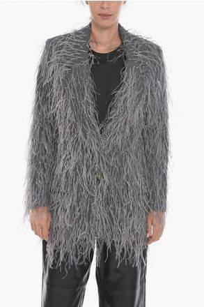 The Mannei Blazer Monopetto GREENOCK in Lana Vergine con Dettaglio Pium taglia 38