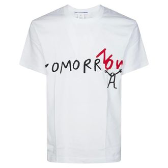 Comme Des Gar&ccedil;ons Heren, Tops, Wit, Maat: S