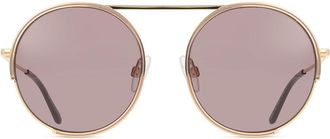 Ana Hickmann HI3082 13A Womens Sunglasses Gold Size 54