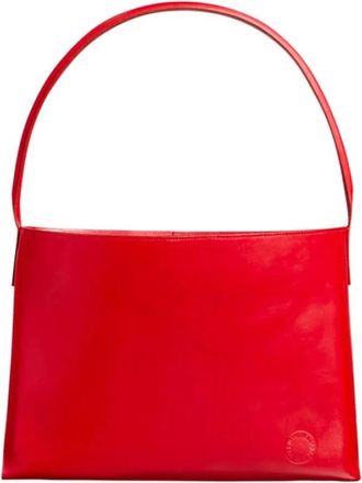 Ines De La Fressange L&eacute;onore L Schoudertas - Dames - Schoudertassen - Rood - ONE Size - Leer - Tassen