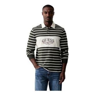 Guess Tops, Heren, Veelkleurig, 2Xl, Katoen, Gestreept Longsleeve Top