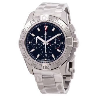 Breitling Super Avenger 46 Chronograph Automatic Black Dial Mens Watch EB0148101B1E1