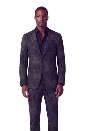 Lords of Harlech Paisley Explosion Mens Tailored Blazer in Paisley Explosion Black at Nordstrom, Size 48