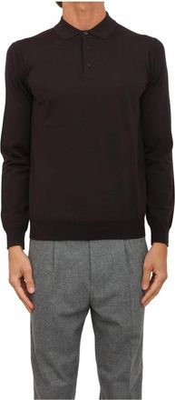 Paolo Pecora Maglia A Polo - Heren - Ronde hals truien - Bruin - 3XL - Wol - Truien & Vesten