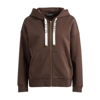 Max Mara Zip-throughs, female, Brown, Size: XS Smmjour Sweatshirt