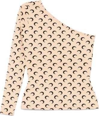 Marine Serre Crescent Moon asymmetrische top - Beige