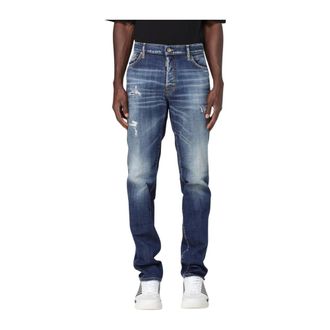 Dsquared2 Slim-fit Jeans, male, Blue, Size: 2XL Cool Distressed Skater Jeans