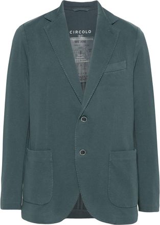 Circolo 1901 Oxford weave blazer - men - Cotton/Elastane/Cotton/Polyamide - 54 - Blue
