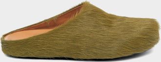 Marni Men & apos;s Fussbett Calf Hair Sabot Mules