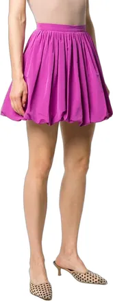 Valentino Pleated Bubble Hem Skirt - Purple