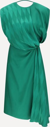 Versace Abito midi in seta con dettaglio a torsione Woman 40