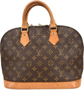 Louis Vuitton Alma Handbag Monogram Canvas Brown Canvas Handbag (Pre-Owned)