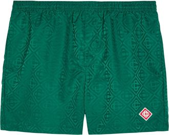 Casablanca Casablanca Monogram Shell Swim Shorts - Green - XL