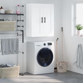 vidaXL Mobile A Parete Bianco 69,5x34,90 Cm In Legno Multistrato Vidaxl