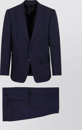 Tom Ford suit notched neckline flap pockets